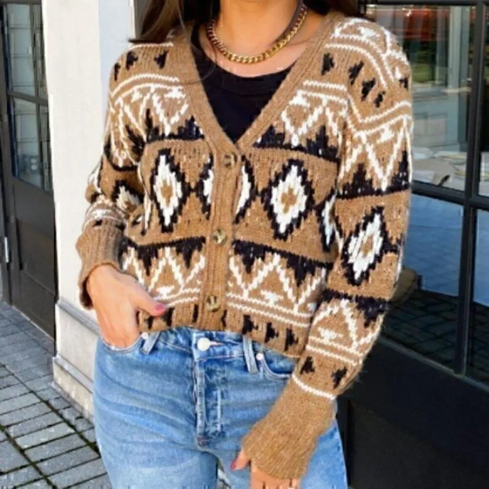 BB Dakota Steve Madden Spice of life button up cardigan sweater S - Picture 2 of 14